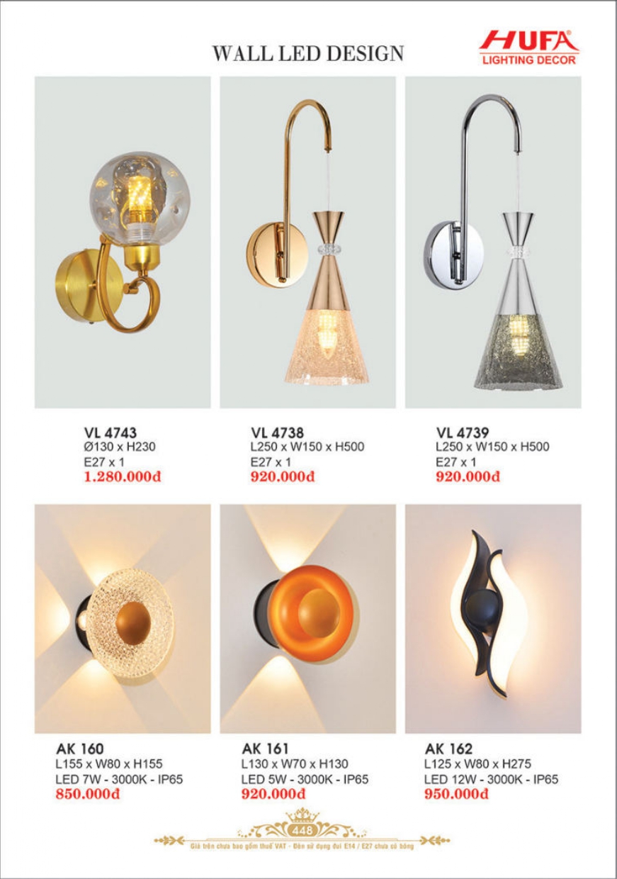 Bảng giá đèn trang trí HUFA